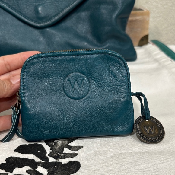 Wanderers Teal Marseille Crossbody Clutch with Venetian Card Wallet Set - Picture 6 of 12